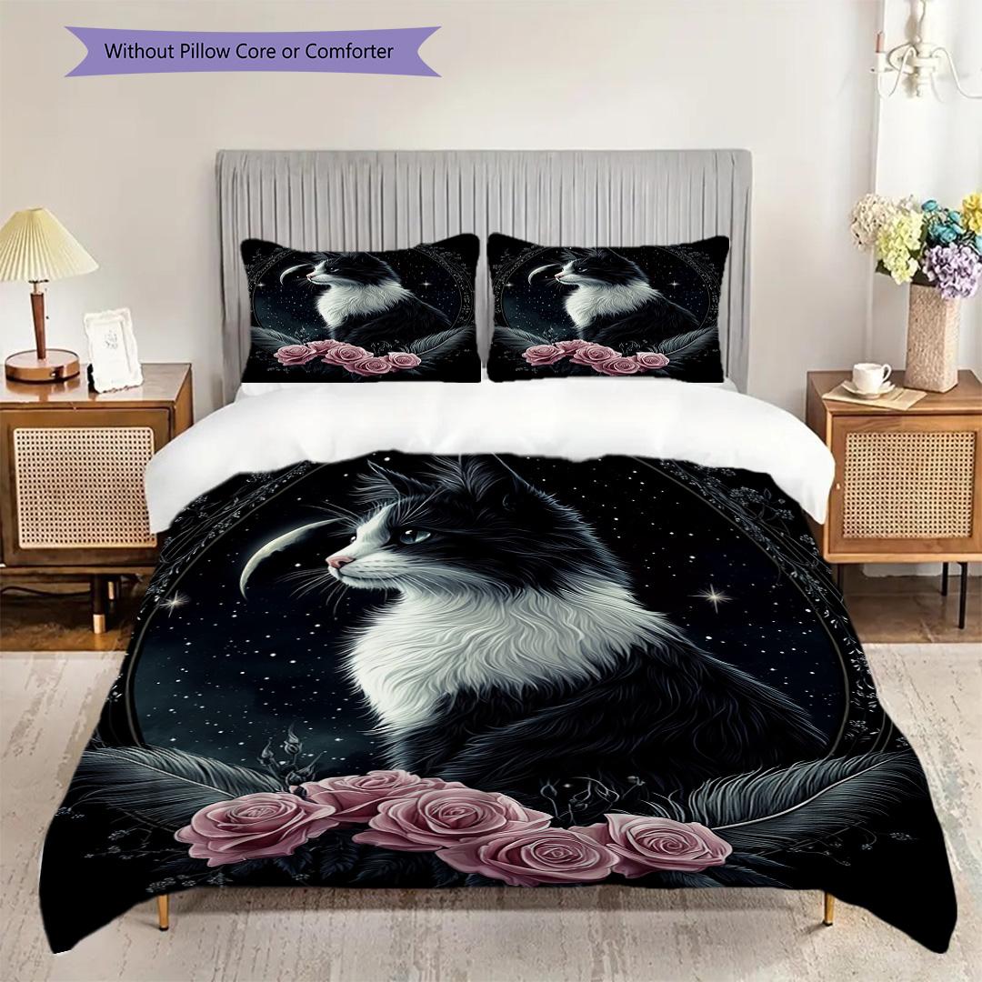 Cow Cat Pattern Bedding Quilt Set Quilt Cover Pillowcase Home Decoration Birthday Gift (1 * duvet cover + 2 * pillowcase, without core) 135x200cm
Cow Cat Pattern Bedding Quilt Set Quilt Cover Pillowcase Home Decoration Birthday Gift (1 * duvet cover + 2 * pillowcase, without core) 135x200cm