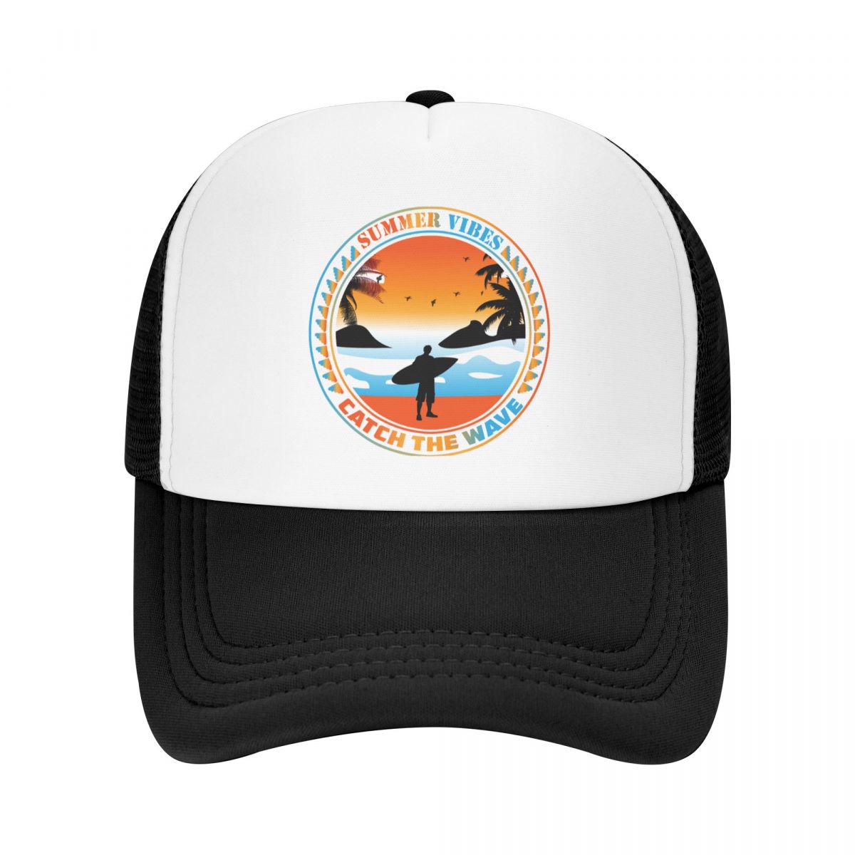 Summer Vibes Catch The Wave Trucker Hat Unisex WoUnisex Custom Adjustable Adult Surfing Surfer Baseball Cap Hip Hop Snapback Caps
Summer Vibes Catch The Wave Trucker Hat Unisex WoUnisex Custom Adjustable Adult Surfing Surfer Baseball Cap Hip Hop Snapback Caps
