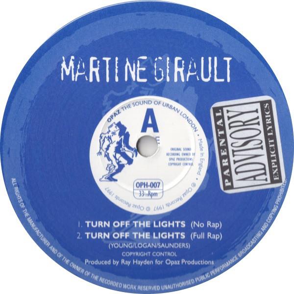 12inch Record MARTINE GIRAULT - Turn Off The Lights OPH007 Opaz Records 1997 US Rap & Hip-Hop/R&B Used
12inch Record MARTINE GIRAULT - Turn Off The Lights OPH007 Opaz Records 1997 US Rap & Hip-Hop/R&B Used