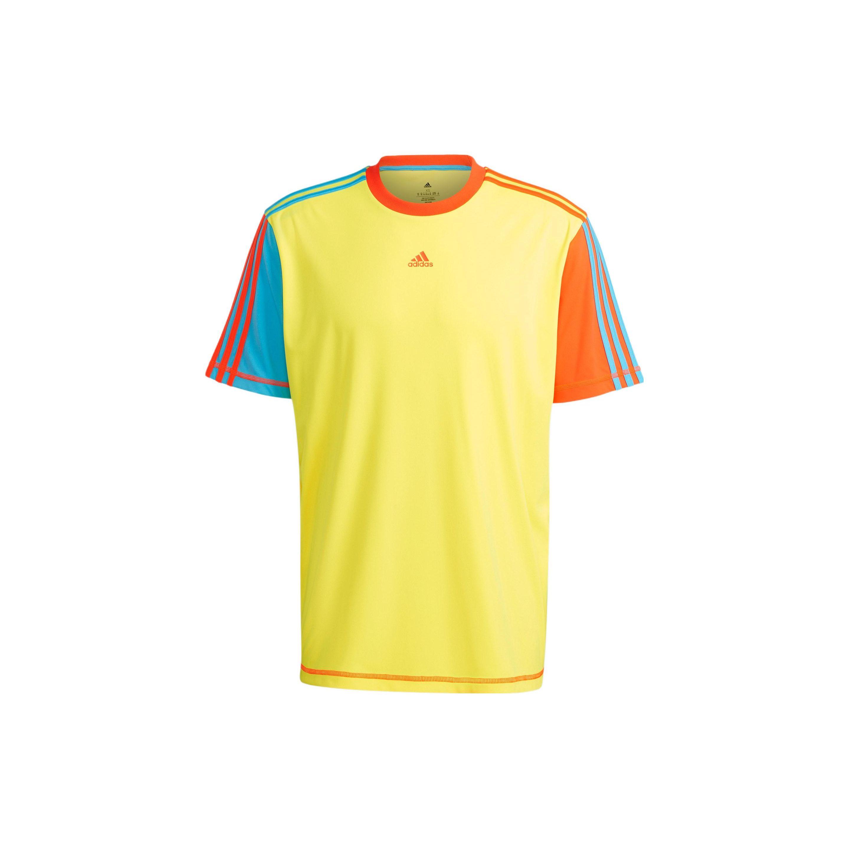 Adidas Kidcore Лоскутная футболка с цветными блоками в полоску Повседневная спортивная футболка с короткими рукавами Топы унисекс Желтый IK7058 M
Adidas Kidcore Лоскутная футболка с цветными блоками в полоску Повседневная спортивная футболка с короткими рукавами Топы унисекс Желтый IK7058 M
