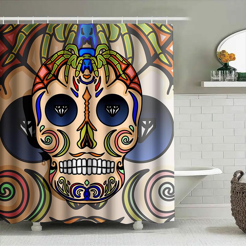 Tuniu Skull Pattern Shower Curtain, Day Of The Dead Decor, Mexican Style, Gothic Art, Spooky, Unique Design, Bathroom Decor W60H190(CM)-1 Pcs
Tuniu Skull Pattern Shower Curtain, Day Of The Dead Decor, Mexican Style, Gothic Art, Spooky, Unique Design, Bathroom Decor W60H190(CM)-1 Pcs