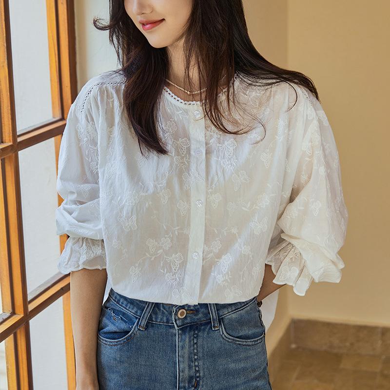 Embroidered Shirt for Women Long Sleeve Spring Clothes Round Neck Cotton Embroidered Top Casual Women s Shirt M білий
Embroidered Shirt for Women Long Sleeve Spring Clothes Round Neck Cotton Embroidered Top Casual Women s Shirt M білий