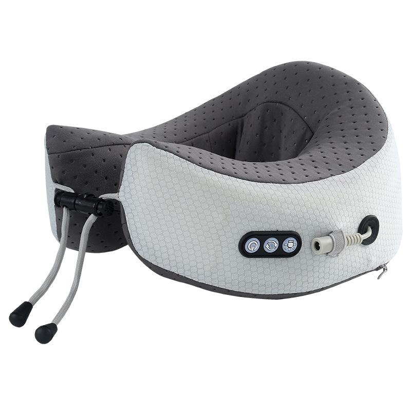 Перезаряжаемая массажная подушка типа C, горячий компресс, массажер для шеи и плеч, многофункциональная домашняя автомобильная электрическая U-образная массажная подушка 3 keys and 2 heads