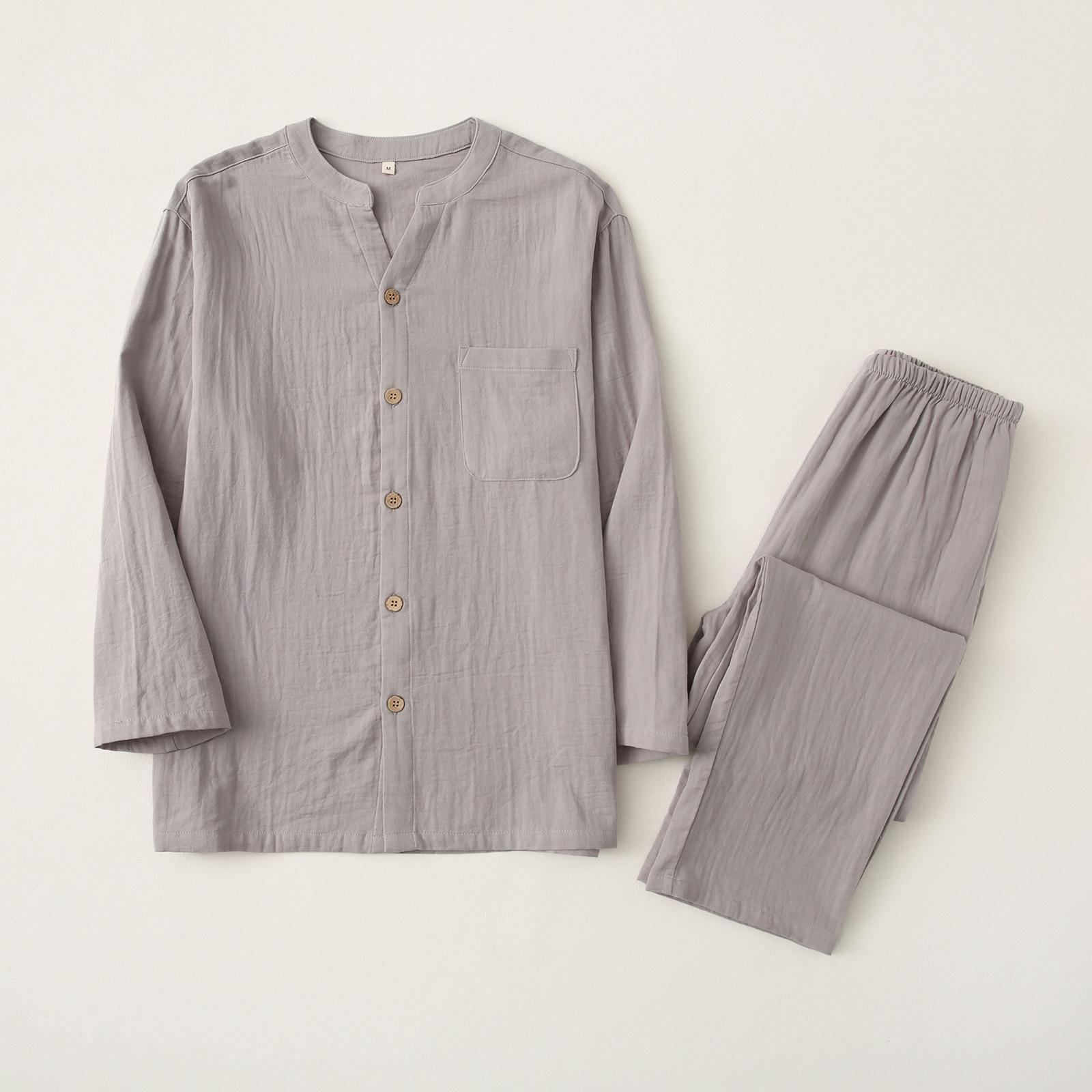 Japanese Style 100% Cotton Gauze Pajamas: Couple s Long-Sleeve, Long-Pants Set for Spring/Summer Large
Japanese Style 100% Cotton Gauze Pajamas: Couple s Long-Sleeve, Long-Pants Set for Spring/Summer Large