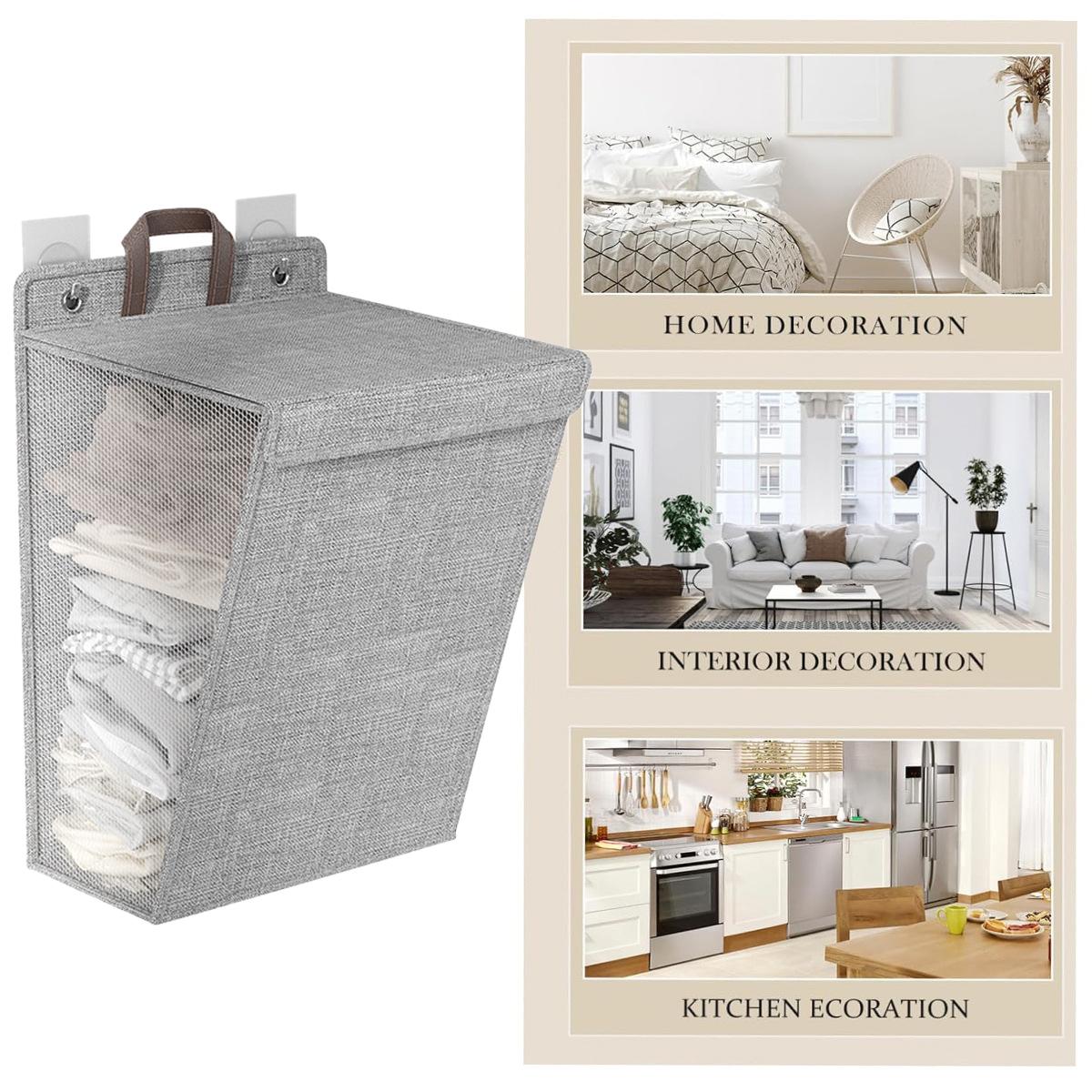 Wall Hanging Laundry Hamper Large Collapsible Laundry Baskets Waterproof Clothes Hampers for Laundry Room Bedroom Bathroom
Wall Hanging Laundry Hamper Large Collapsible Laundry Baskets Waterproof Clothes Hampers for Laundry Room Bedroom Bathroom