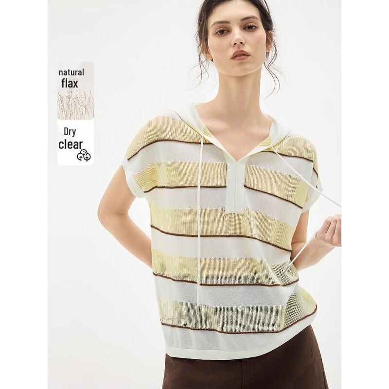 ELLE Color Block Stripe Hooded Sleeveless Knit Top XL
ELLE Color Block Stripe Hooded Sleeveless Knit Top XL