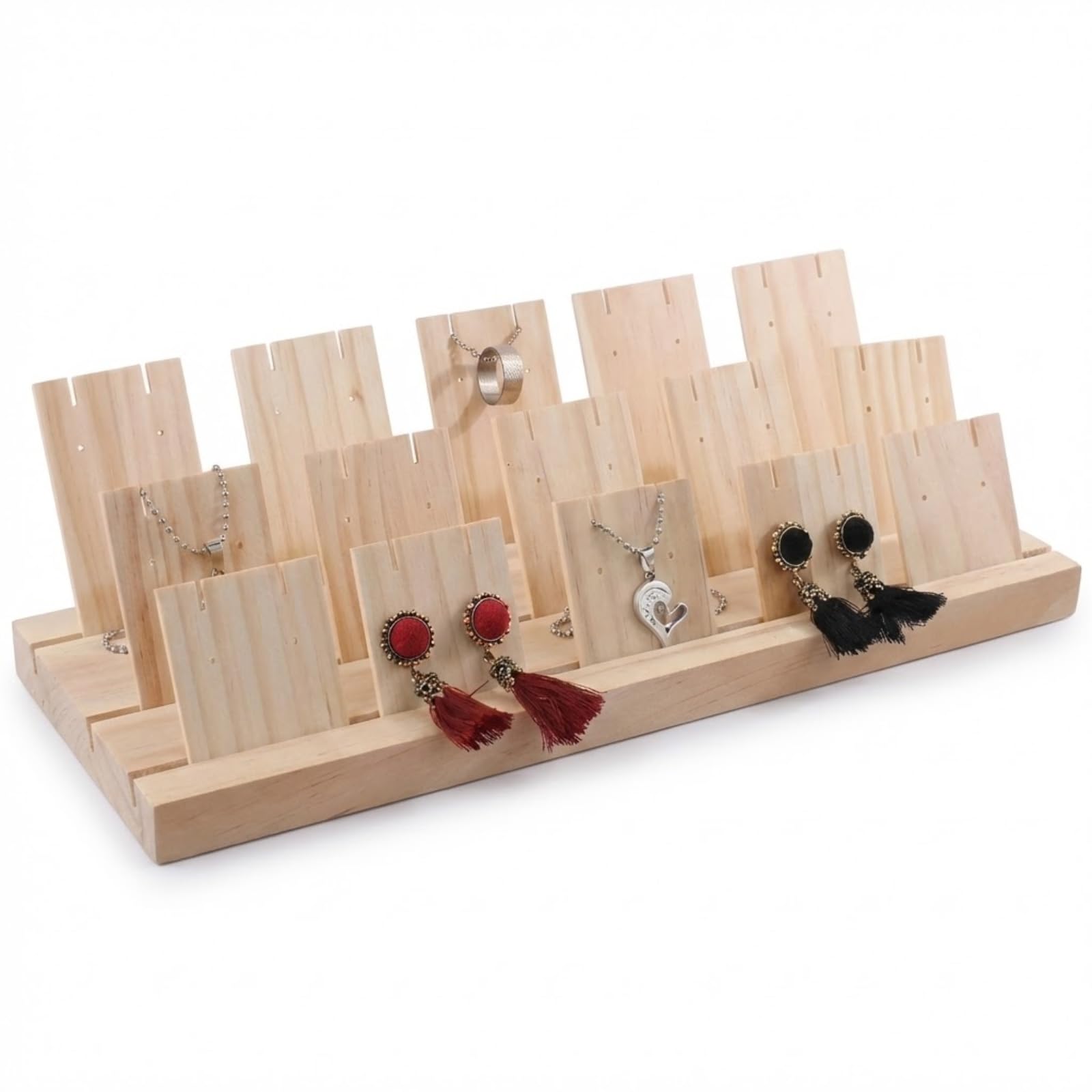 AQUALOACH Wooden Accessory Stand with Removable Wood Plates Earring Display Jewelry Storage Natural Beech Insert Type 3-Tier - Stand, 34.5cm Wide,
AQUALOACH Wooden Accessory Stand with Removable Wood Plates Earring Display Jewelry Storage Natural Beech Insert Type 3-Tier - Stand, 34.5cm Wide,
