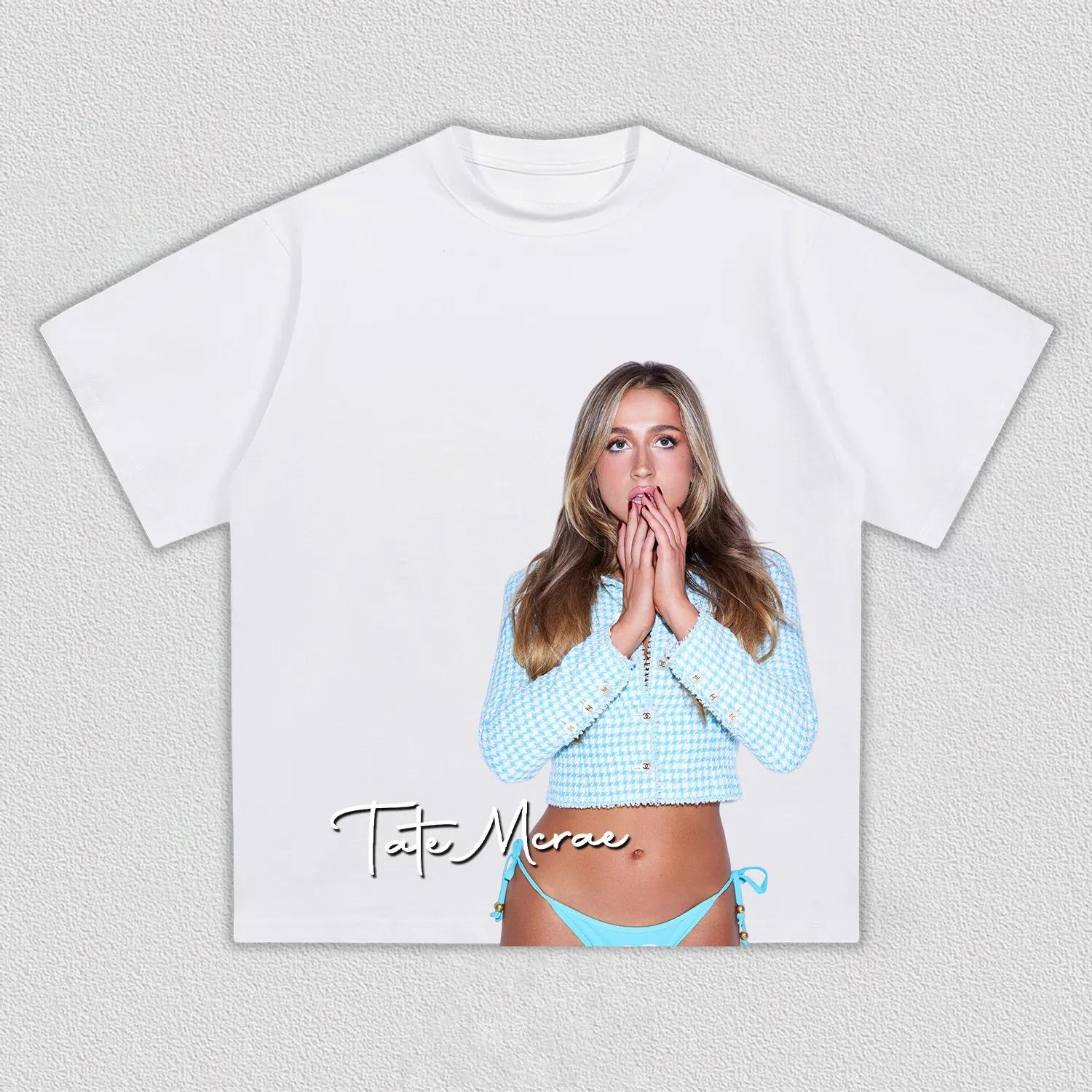 Tate McRae Retro Portrait T-Shirt Men Women Casual Cotton Aesthetic Streetwear Short Sleeve Tee Top 5XL різнокольоровий
Tate McRae Retro Portrait T-Shirt Men Women Casual Cotton Aesthetic Streetwear Short Sleeve Tee Top 5XL різнокольоровий