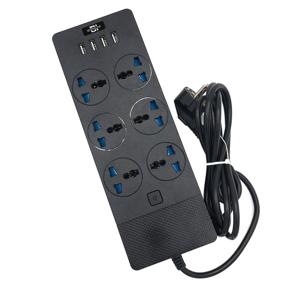 6 Gang Way Power Strip 4 USB Ports Plug Socket Easy To Use Flat Plug Extension Cord Office
6 Gang Way Power Strip 4 USB Ports Plug Socket Easy To Use Flat Plug Extension Cord Office