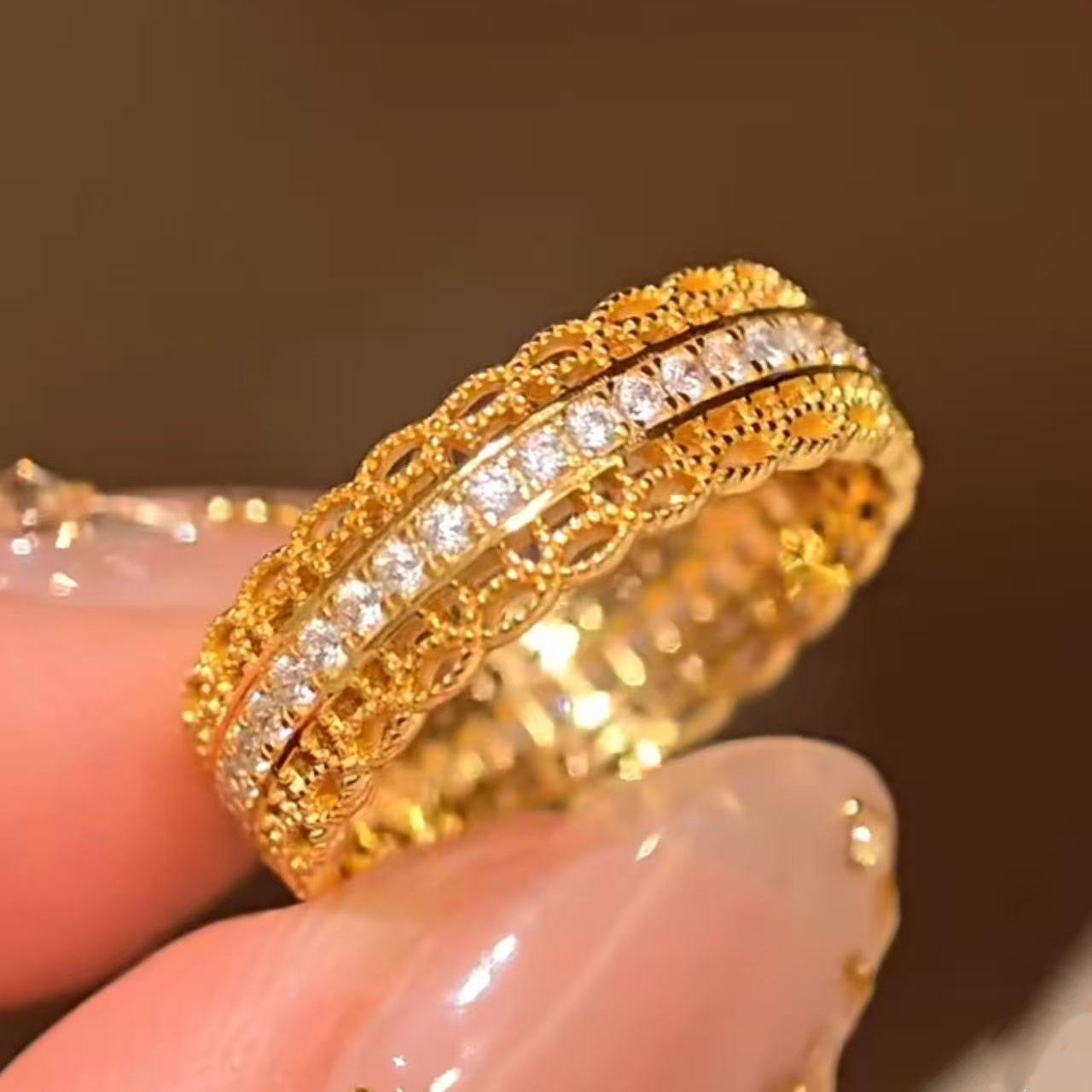 New Chinese Style National Style Silk Wealth 10,000 Taels Copper Coin Ring Light Luxury High Sense Slightly Inlaid Lace Money Opening Women s Ring Resizable
New Chinese Style National Style Silk Wealth 10,000 Taels Copper Coin Ring Light Luxury High Sense Slightly Inlaid Lace Money Opening Women s Ring Resizable