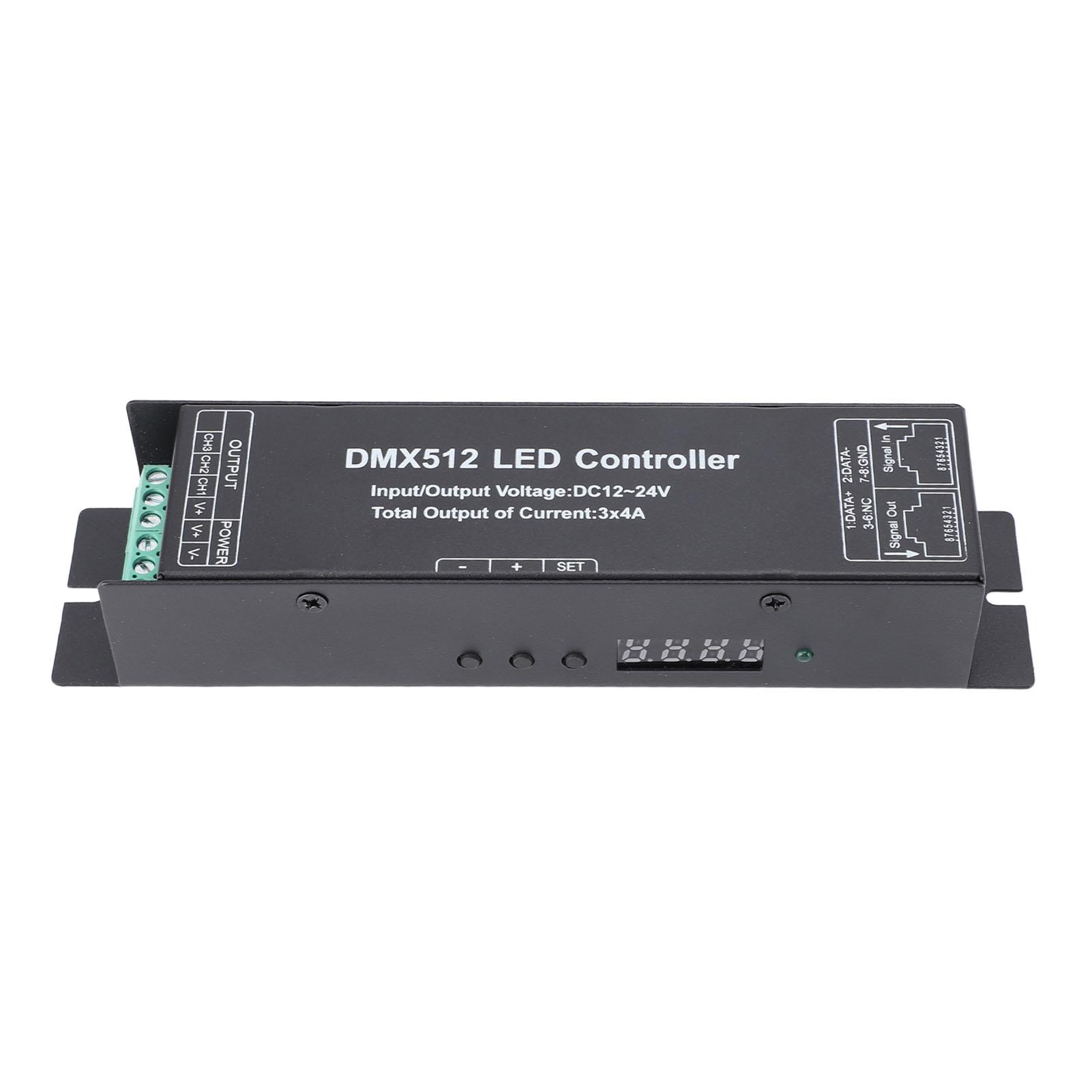 Constant Voltage DMX512 Decorder LED Controller 3 Channels DC12V24V for LED Strip Light Stage
Constant Voltage DMX512 Decorder LED Controller 3 Channels DC12V24V for LED Strip Light Stage