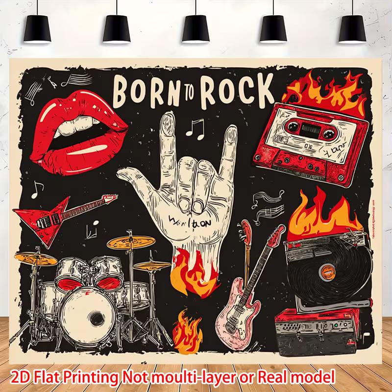 2D Rock Music Themed Birthday Party Photo Booth Backdrop 47.2x31.5inch/120*80cm
2D Rock Music Themed Birthday Party Photo Booth Backdrop 47.2x31.5inch/120*80cm