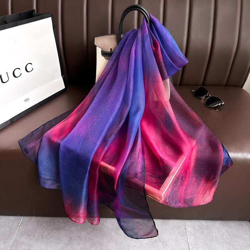 Silk Scarf Fashion Design Brand Shawl Wraps Female Pashmina Beach Stoles Head Hijab Bandana Echarpe for Women Foulard Female
Silk Scarf Fashion Design Brand Shawl Wraps Female Pashmina Beach Stoles Head Hijab Bandana Echarpe for Women Foulard Female