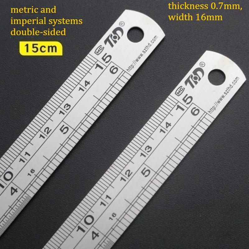 2Pcs Thicken 15cm-40cm Stainless Steel Ruler 39 Inch British Scale Durable Measuring Tool for School Office Household
2Pcs Thicken 15cm-40cm Stainless Steel Ruler 39 Inch British Scale Durable Measuring Tool for School Office Household