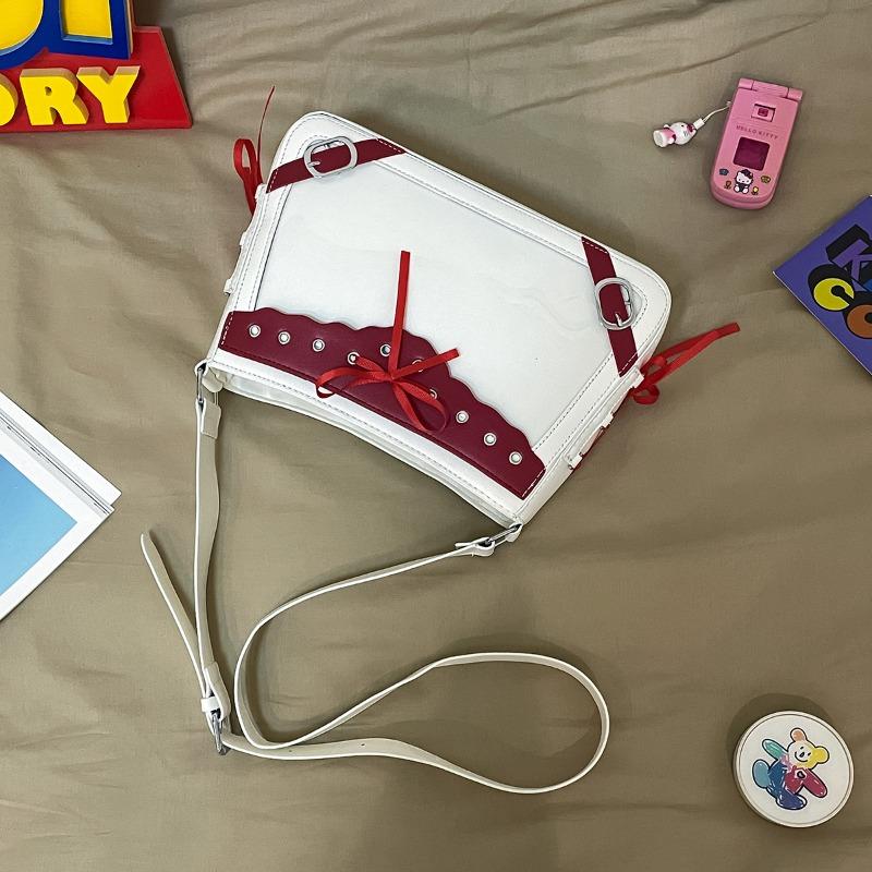 Two-dimensional yuan small food allowance lace bow pain bag female cute fresh ribbon female bag transparent bar messenger bag single package
Two-dimensional yuan small food allowance lace bow pain bag female cute fresh ribbon female bag transparent bar messenger bag single package