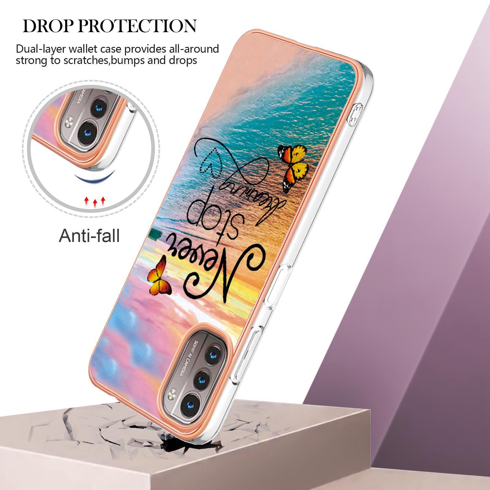 For Nokia G21/G11 Case with IMD Marble Flower Pattern TPU Mobile Back Cover Never Stop Dreaming
For Nokia G21/G11 Case with IMD Marble Flower Pattern TPU Mobile Back Cover Never Stop Dreaming