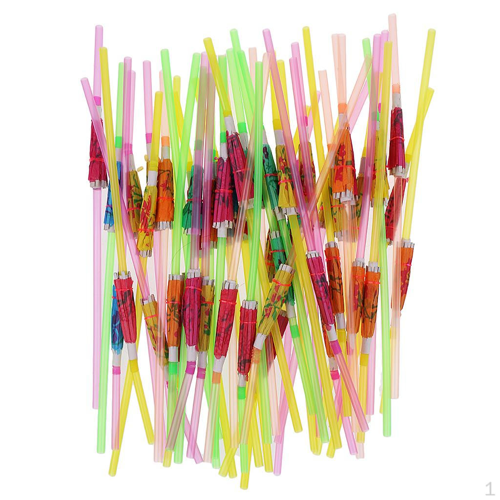 50x Tropical Drinking Straws Umbrella Bar Decoration
50x Tropical Drinking Straws Umbrella Bar Decoration