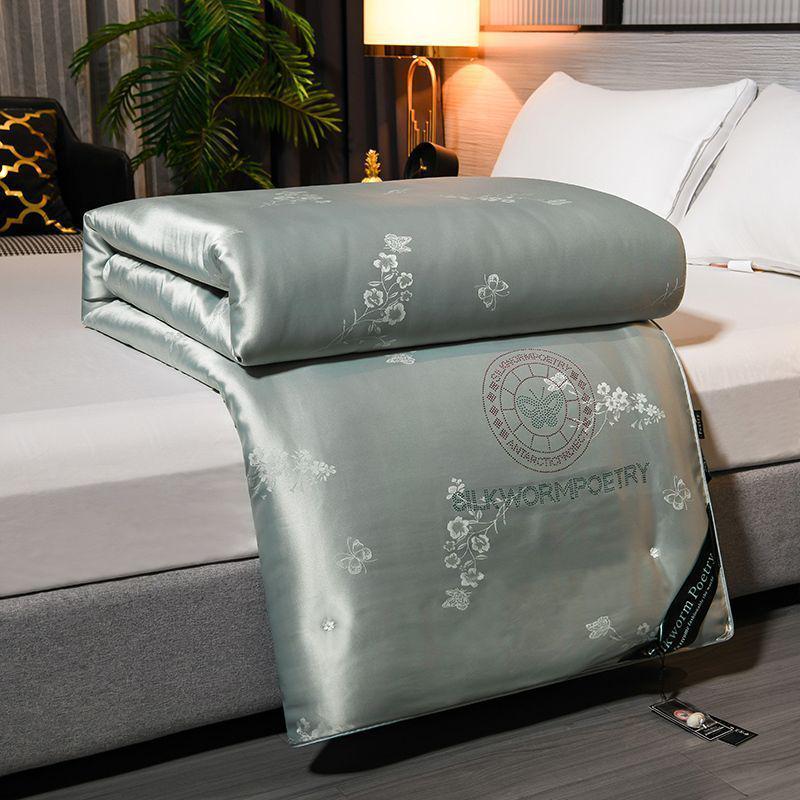 Шелковое одеяло из тутового шелка - Легкое летнее и прохладное одеяло для кондиционирования воздуха, Подходит для весны, осени и зимы; Двуспальное одеяло с хлопковым наполнителем. 150x200cm Summer Quilt Single
Шелковое одеяло из тутового шелка - Легкое летнее и прохладное одеяло для кондиционирования воздуха, Подходит для весны, осени и зимы; Двуспальное одеяло с хлопковым наполнителем. 150x200cm Summer Quilt Single