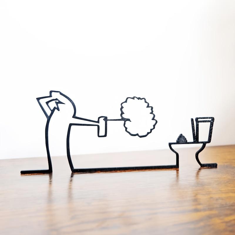 1pc, The Toilet Sign Line Ornament, Fun Design, Toilet Sign, Minimalist Art, Original Humorous Design, 3D Line Art, Linea чорний
1pc, The Toilet Sign Line Ornament, Fun Design, Toilet Sign, Minimalist Art, Original Humorous Design, 3D Line Art, Linea чорний