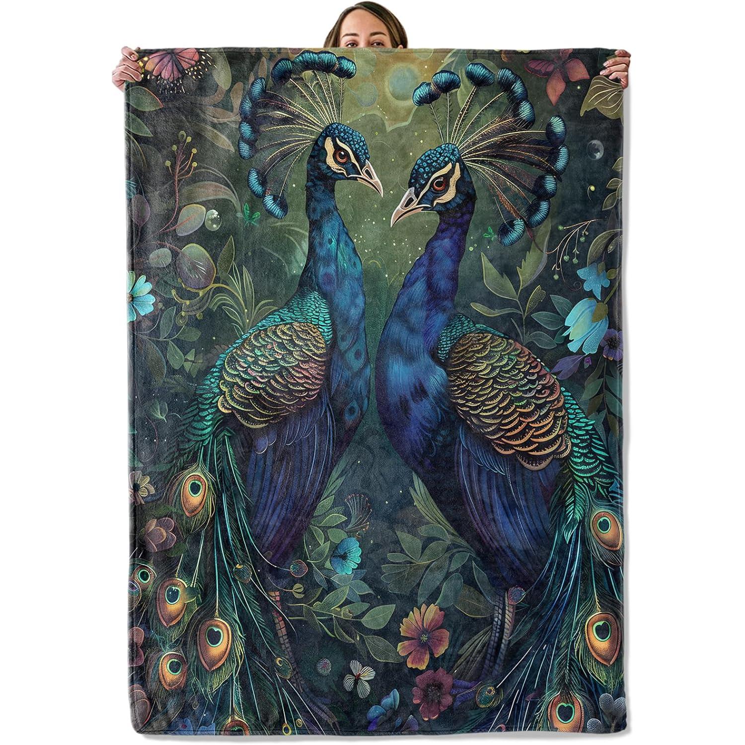 Peacock Gifts, Peacock Theme Blanket for Adults Women Kids,Cozy Fuzzy Warm Soft Throw Blankets for Bedroom, Camping, 75x90cm
Peacock Gifts, Peacock Theme Blanket for Adults Women Kids,Cozy Fuzzy Warm Soft Throw Blankets for Bedroom, Camping, 75x90cm