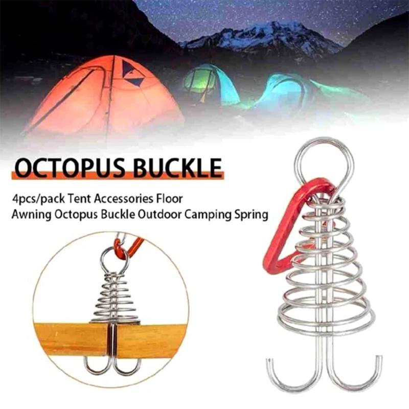 10pcs Spiral Shaped Spring Octopus Deck Peg with Carabiner Hook Windstopper Rope Buckle Tent Hooks Board Pegs For Camping Hiking чёрный
10pcs Spiral Shaped Spring Octopus Deck Peg with Carabiner Hook Windstopper Rope Buckle Tent Hooks Board Pegs For Camping Hiking чёрный