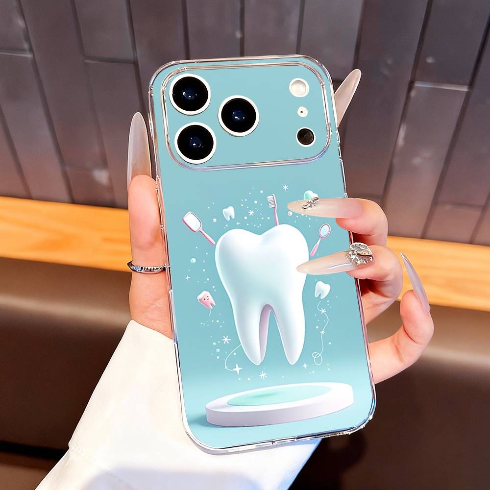 Cartoon Teeth Dentist Phone Case For iPhone 7,17,16,15,14,13,12,11 Pro,Max,Plus,XR,Mini,E Clear Full-coverage Soft Cover iPhone17Promax
Cartoon Teeth Dentist Phone Case For iPhone 7,17,16,15,14,13,12,11 Pro,Max,Plus,XR,Mini,E Clear Full-coverage Soft Cover iPhone17Promax