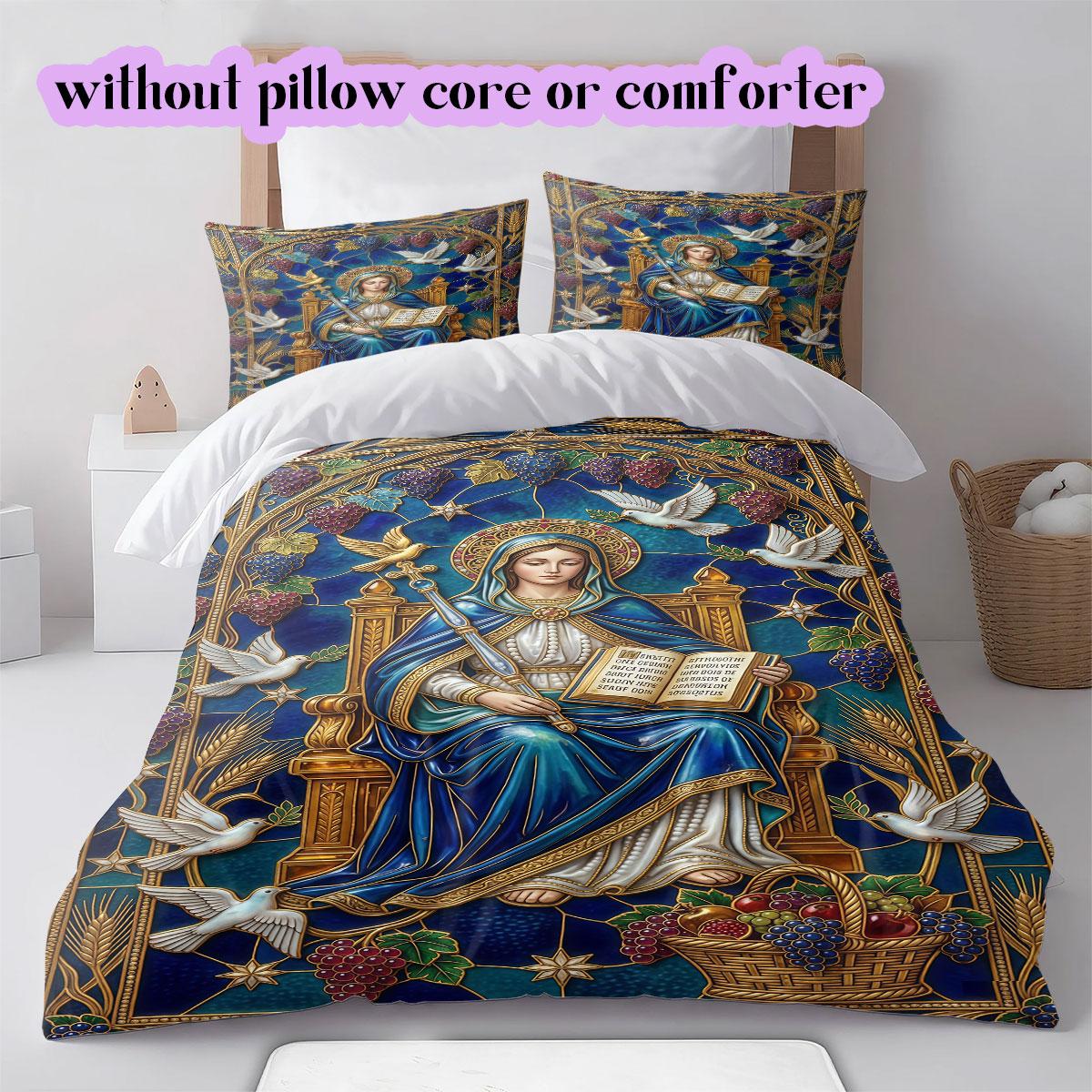 Our Lady Pattern Bedding,Quilt Set Quilt Cover Pillowcase Home Birthday Gift (1*duvet cover+2*pillowcase,without core) 135x200cm
Our Lady Pattern Bedding,Quilt Set Quilt Cover Pillowcase Home Birthday Gift (1*duvet cover+2*pillowcase,without core) 135x200cm