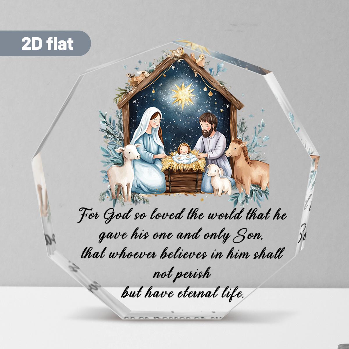 Bible Quotes Nativity Scene Ornament with Mary, , & Shepherds - Elegant Religious Tabletop Decor for Christmas, Easter Gifts for Christians, Families 9*8.6cm
Bible Quotes Nativity Scene Ornament with Mary, , & Shepherds - Elegant Religious Tabletop Decor for Christmas, Easter Gifts for Christians, Families 9*8.6cm