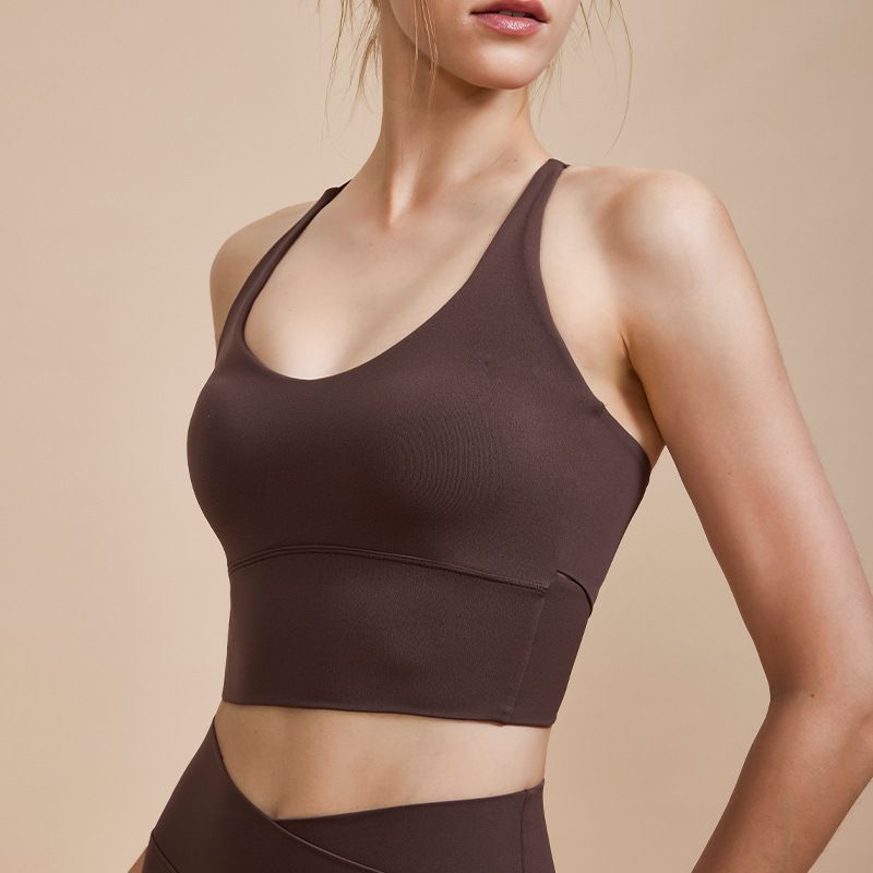 High Strength Yoga Vest One-Piece Cup Shockproof Breathable Beauty Back Top With Chest Pad Fitness Sports Underwear Women M Shallow chestnut
High Strength Yoga Vest One-Piece Cup Shockproof Breathable Beauty Back Top With Chest Pad Fitness Sports Underwear Women M Shallow chestnut