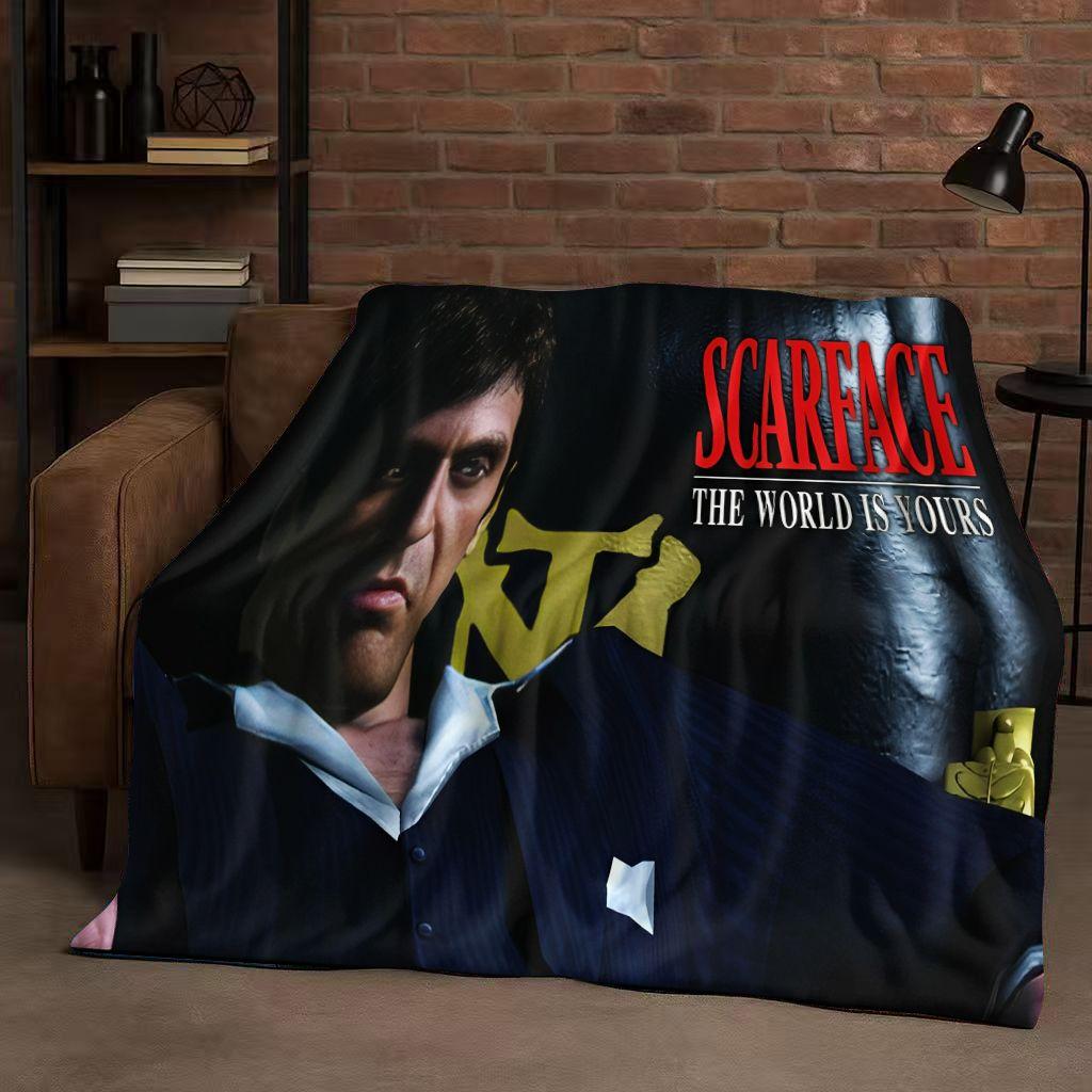 Retro Scarface Tony Gang Movie Flannel Blanket,Ultra Soft Plush Throw for Home Bedroom Bed Sofa Cover Office Picnic Kids Gift 75x90cm
Retro Scarface Tony Gang Movie Flannel Blanket,Ultra Soft Plush Throw for Home Bedroom Bed Sofa Cover Office Picnic Kids Gift 75x90cm