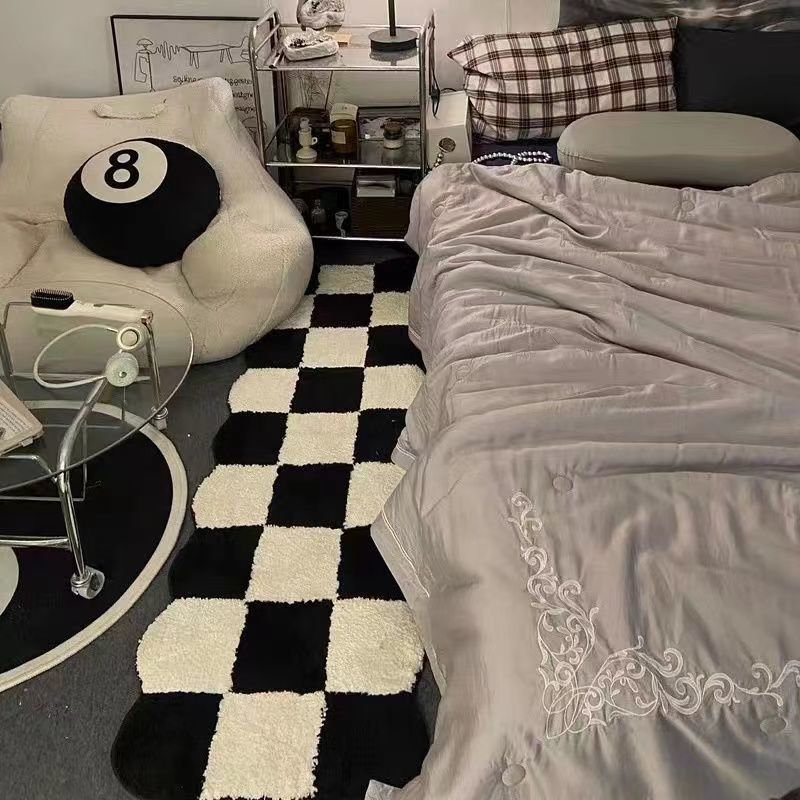 Korean Style Carpet for Living Room Plush Black White Sinple Thick Anti-slip Carpet Ins Style Small Rugs Bedroom Fluffy Foot Mat 40x60cm
Korean Style Carpet for Living Room Plush Black White Sinple Thick Anti-slip Carpet Ins Style Small Rugs Bedroom Fluffy Foot Mat 40x60cm
