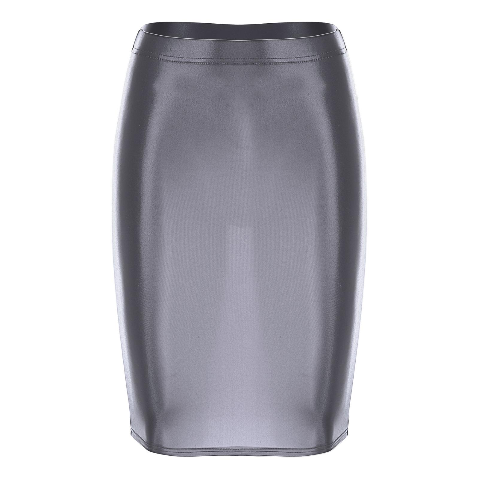 Women Glossy High Waist Pencil Skirt Bodycon Stretchy Fabric Solid Color Mini Skirt Club Music Festival Outfit M темно-сірий колір
Women Glossy High Waist Pencil Skirt Bodycon Stretchy Fabric Solid Color Mini Skirt Club Music Festival Outfit M темно-сірий колір
