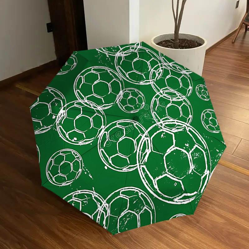 Soccer Ball Pattern Auto Open Close Umbrella - Portable 3-Fold Design with 8-Bone Iron Frame - Outdoor Rain Gear for Fans, Travelers, Daily
Soccer Ball Pattern Auto Open Close Umbrella - Portable 3-Fold Design with 8-Bone Iron Frame - Outdoor Rain Gear for Fans, Travelers, Daily