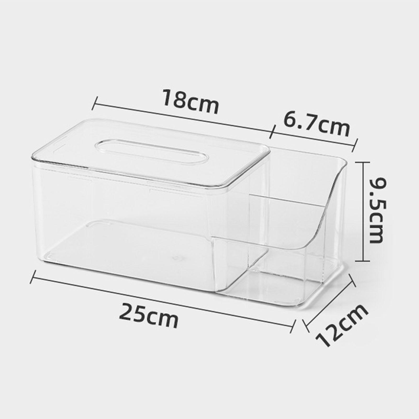 Transparent Tissue Box Multifunctional Table Tissue Box with Side Organizer Napkin Storage Box for Living Room Bedroom білий
Transparent Tissue Box Multifunctional Table Tissue Box with Side Organizer Napkin Storage Box for Living Room Bedroom білий