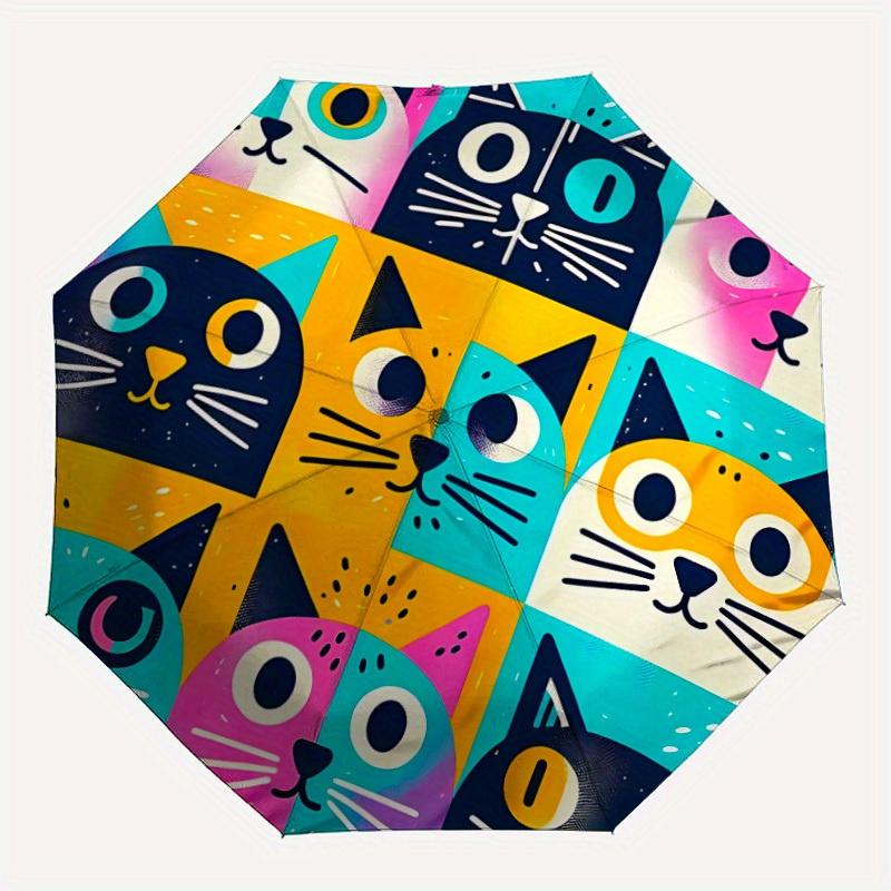 1pc Colorful Cat Faces Automatic Folding Umbrella, Portable & Foldable Design with 8 Ribs, Casual Outdoor Accessory yy250729074
1pc Colorful Cat Faces Automatic Folding Umbrella, Portable & Foldable Design with 8 Ribs, Casual Outdoor Accessory yy250729074