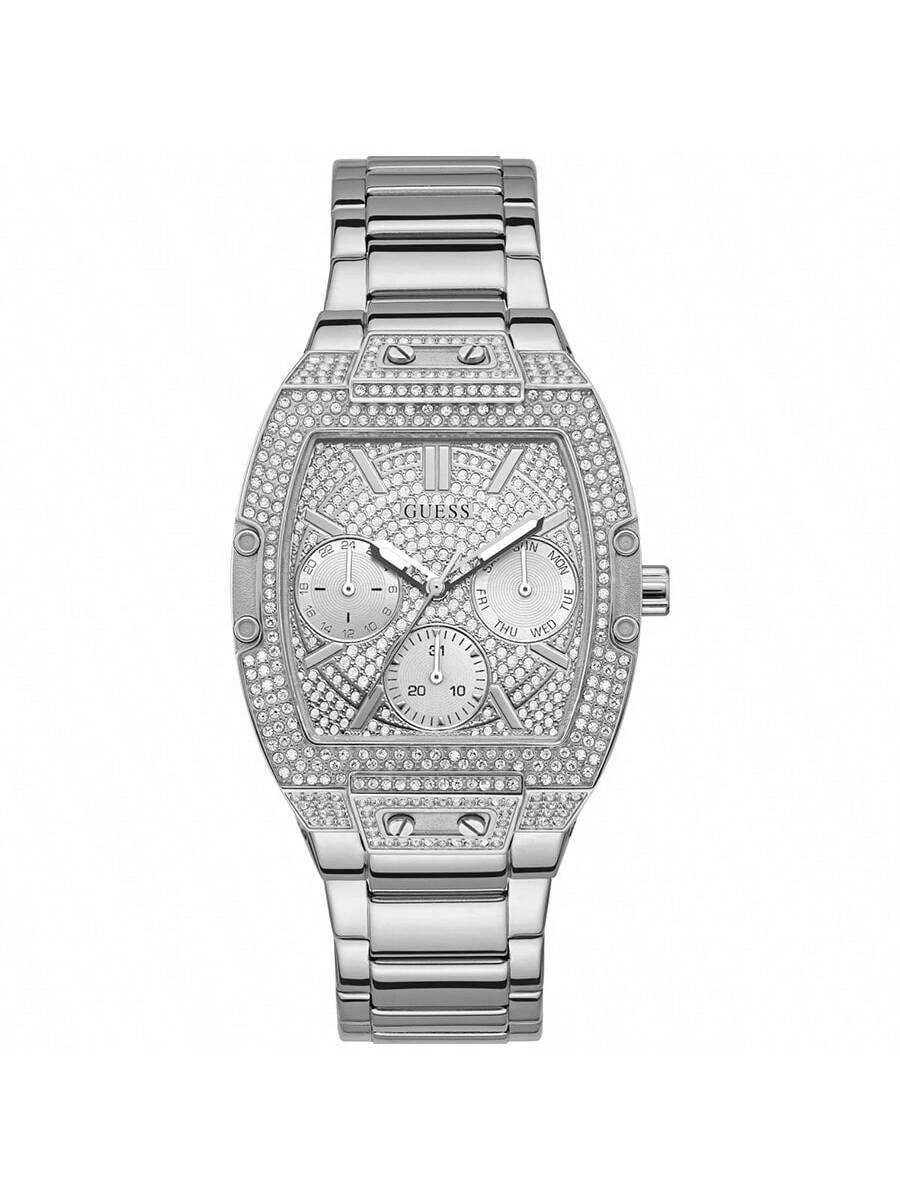 Женские кварцевые часы Guess с золотым браслетом из нержавеющей стали и циферблатом-бочонком, роскошные часы, подарок для женщин GW0104L1 серебряный
Женские кварцевые часы Guess с золотым браслетом из нержавеющей стали и циферблатом-бочонком, роскошные часы, подарок для женщин GW0104L1 серебряный
