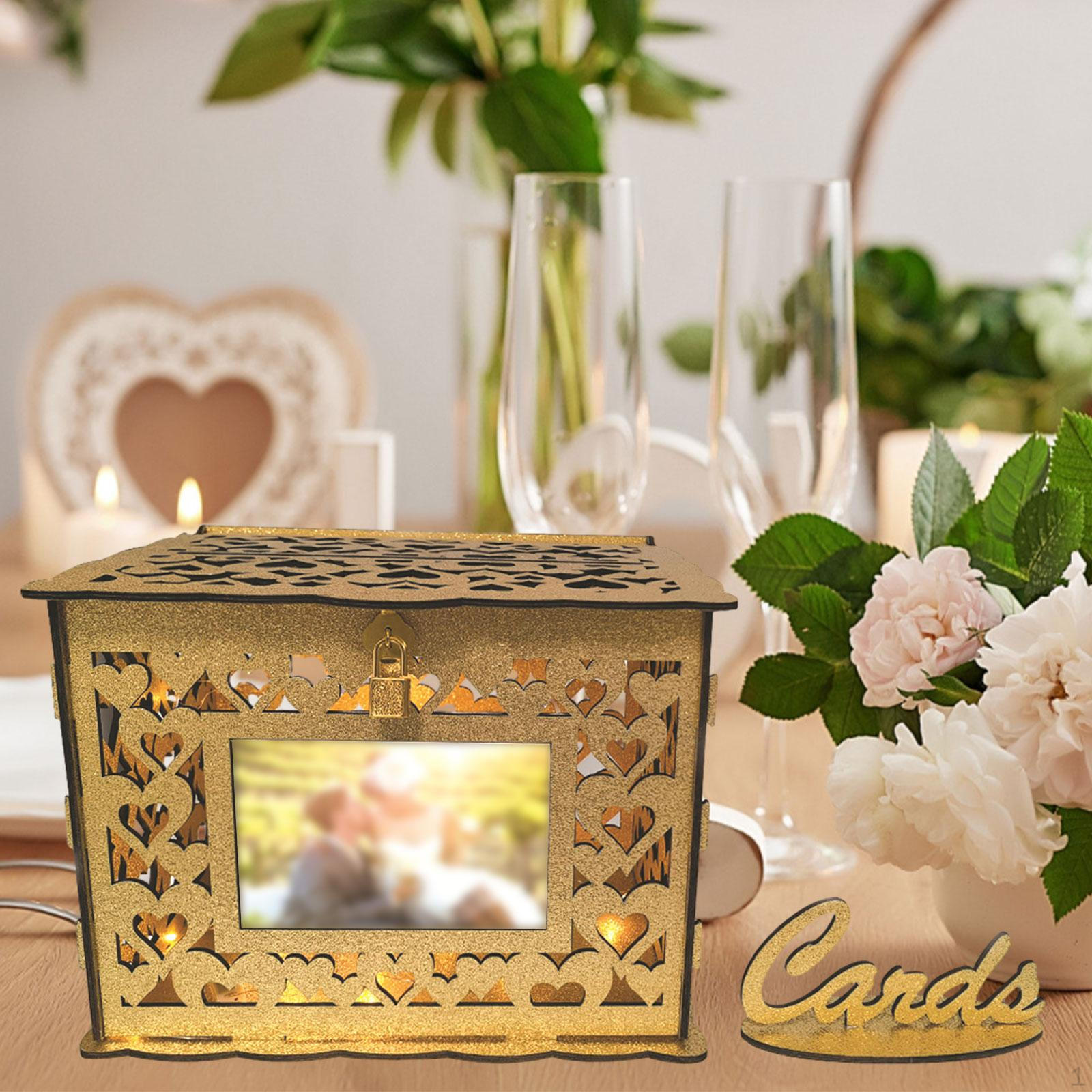 Wedding Card Box DIY Money Envelope Holder Exquisite Wood Post for Ceremony Style B
Wedding Card Box DIY Money Envelope Holder Exquisite Wood Post for Ceremony Style B