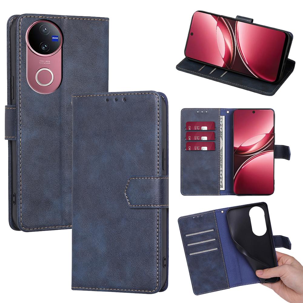For vivo V50 5G Case Leather Phone Cover with RFID Blocking Wallet Blue
For vivo V50 5G Case Leather Phone Cover with RFID Blocking Wallet Blue