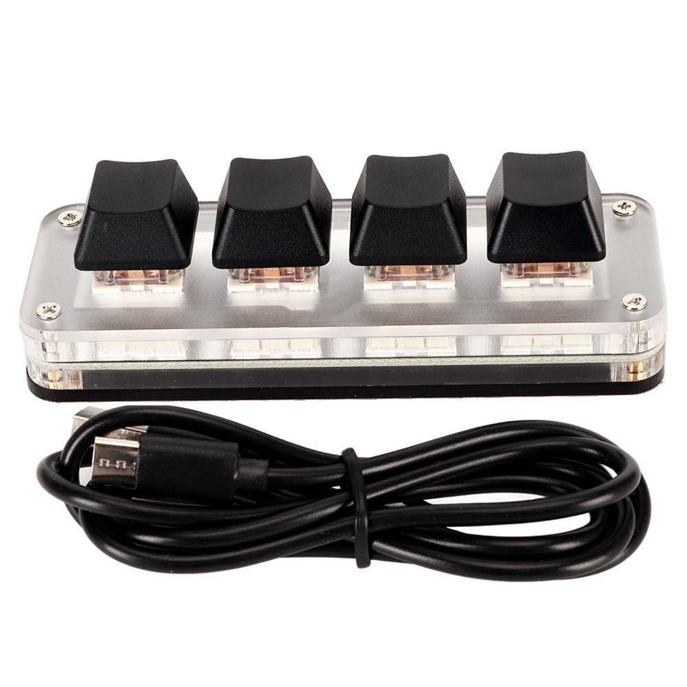 3 Keys 1 Knob/4 Keys Mechanical Macro Keyboard Plug and Play with Cable Mechanical Keyboard USB Connection Programmable Keyboard
3 Keys 1 Knob/4 Keys Mechanical Macro Keyboard Plug and Play with Cable Mechanical Keyboard USB Connection Programmable Keyboard
