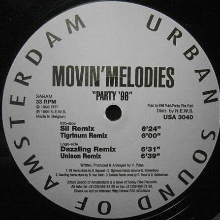 12inch Record MOVIN MELODIES - Party 96 USA3040 Urban Sound Of 1996 Netherland Dance & Electronica Used
12inch Record MOVIN MELODIES - Party 96 USA3040 Urban Sound Of 1996 Netherland Dance & Electronica Used