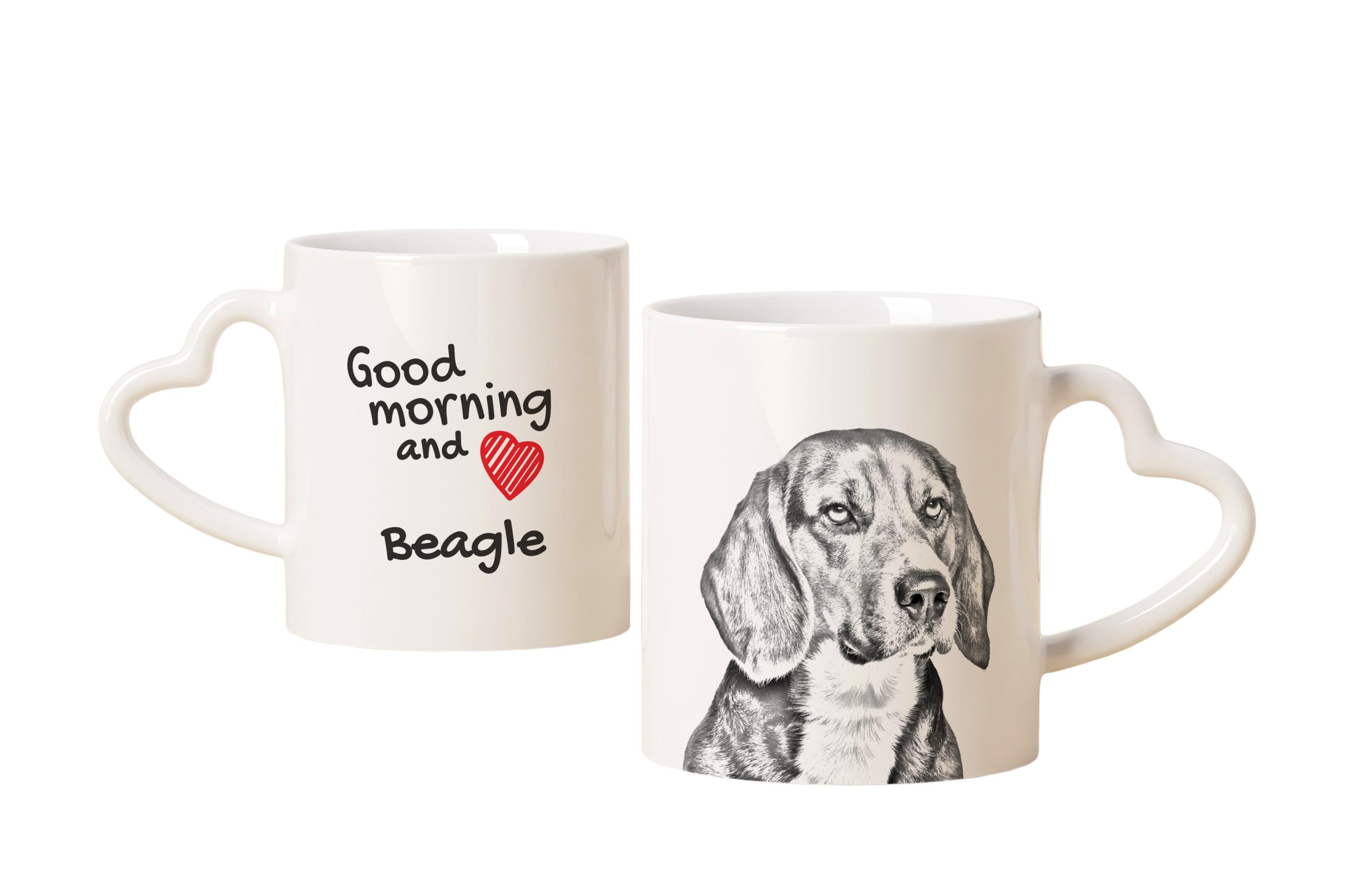 Beagle - cup with a dog, adorable cup with a heart-shaped handle, universal gift from the Art-Dog brand білий
Beagle - cup with a dog, adorable cup with a heart-shaped handle, universal gift from the Art-Dog brand білий