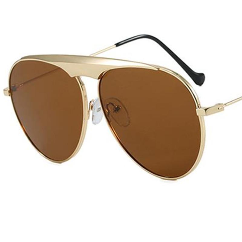 Fashion Pilot Sunglasses Personality Sun Glasses Anti-UV Spectacles Retro Single Beam Eyeglasses Oversize Frame Ornamental as picture коричневый
Fashion Pilot Sunglasses Personality Sun Glasses Anti-UV Spectacles Retro Single Beam Eyeglasses Oversize Frame Ornamental as picture коричневый