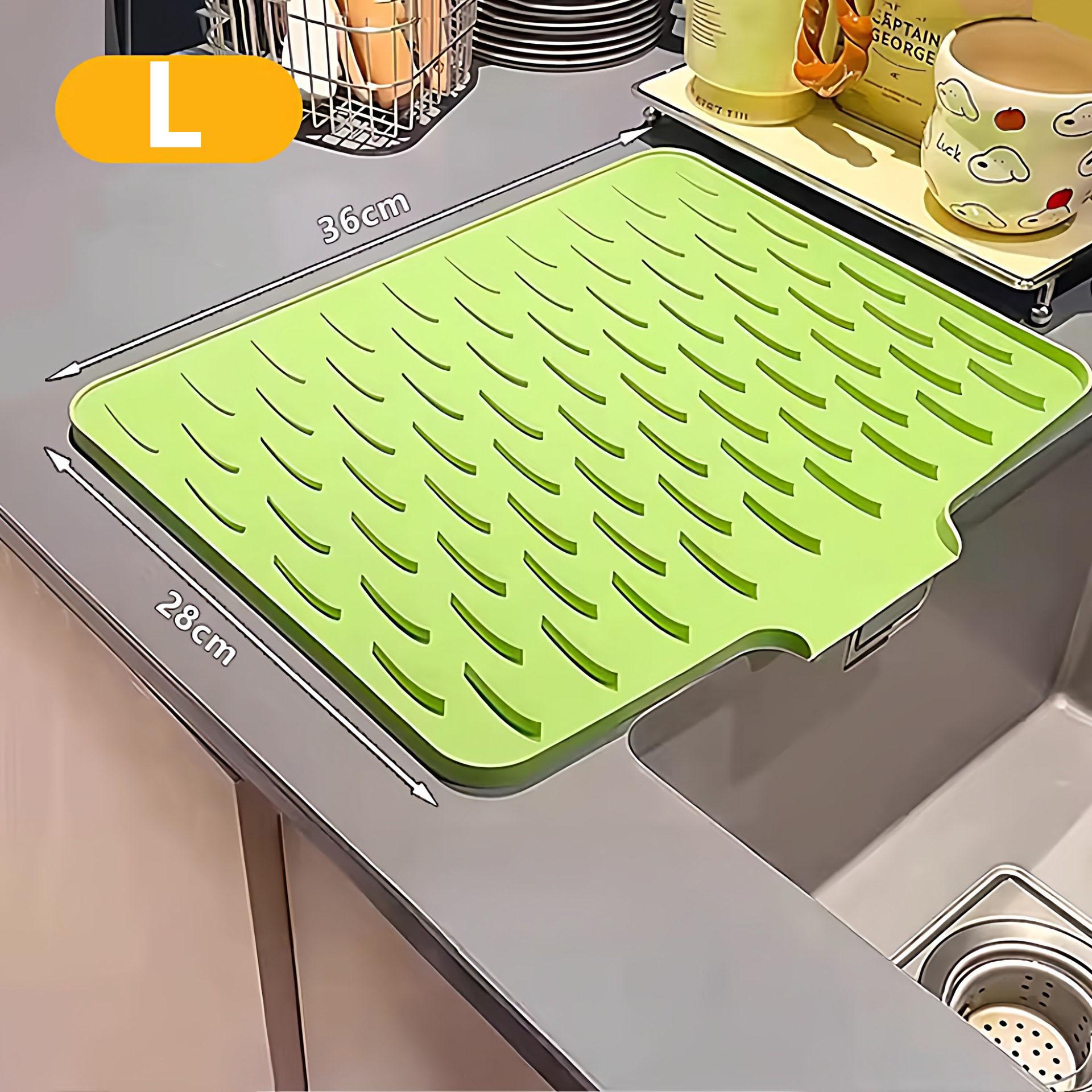 Kitchen Silicone Drain Mat Heat Resistant Non-Slip Drying Mat for Sink Countertop Dish Drying Pad Easy Clean Kitchen Organizer L зелений
Kitchen Silicone Drain Mat Heat Resistant Non-Slip Drying Mat for Sink Countertop Dish Drying Pad Easy Clean Kitchen Organizer L зелений