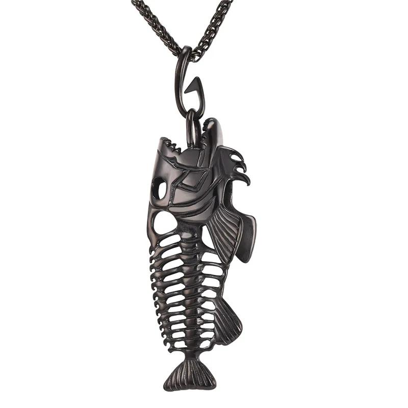 U7 Fish Bone Pendant Necklaces Stainless Steel Gothic Fishing Jewelry Gift for Fishing Enthusiast for Husband Father
U7 Fish Bone Pendant Necklaces Stainless Steel Gothic Fishing Jewelry Gift for Fishing Enthusiast for Husband Father