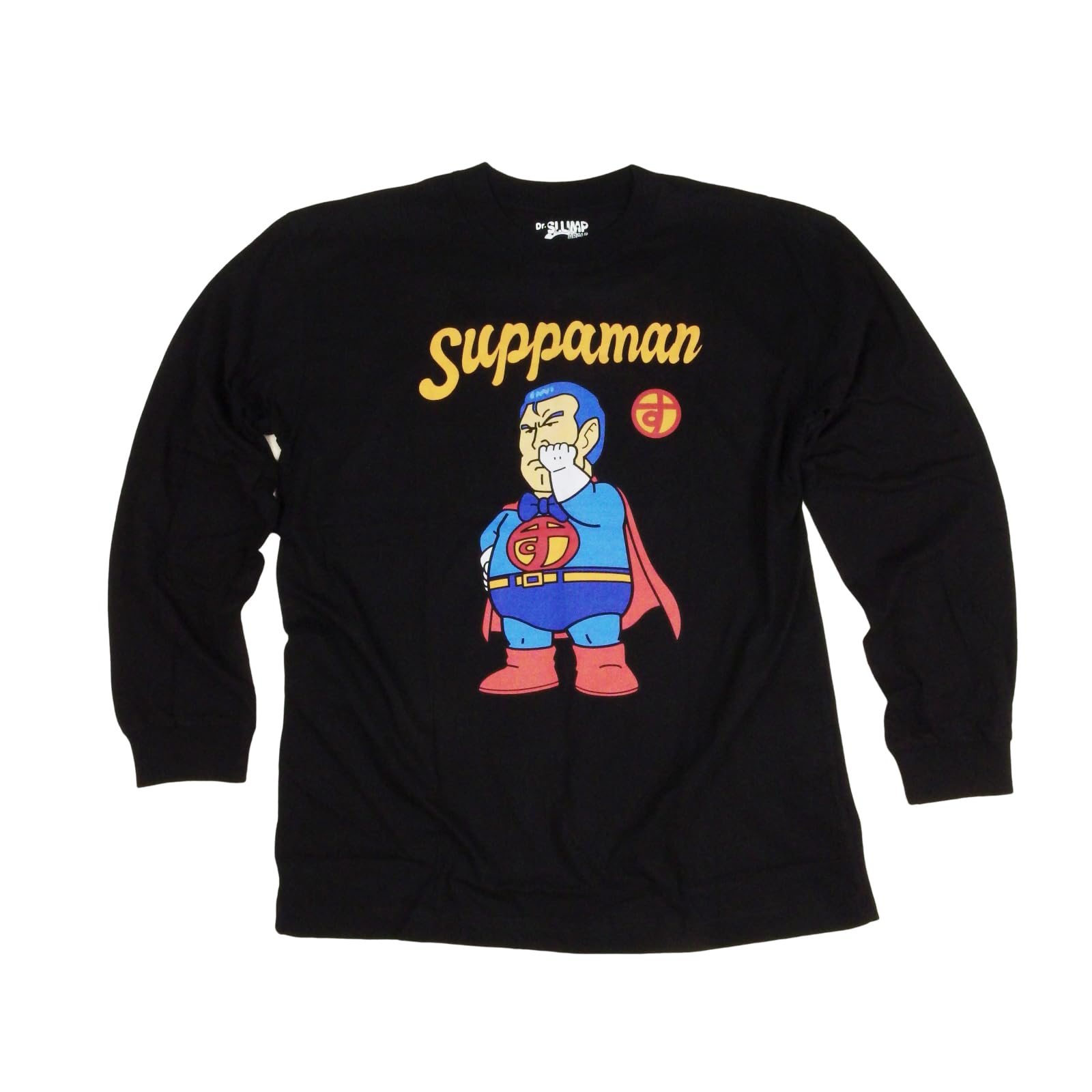 EVERSOUL Dr. Slump Arale-chan Suppaman Long Sleeve T-Shirt, King Nicochan, ARALE, Character Goods, Gacchan, Anime, Men s, Black, Size L [Parallel Impo
EVERSOUL Dr. Slump Arale-chan Suppaman Long Sleeve T-Shirt, King Nicochan, ARALE, Character Goods, Gacchan, Anime, Men s, Black, Size L [Parallel Impo