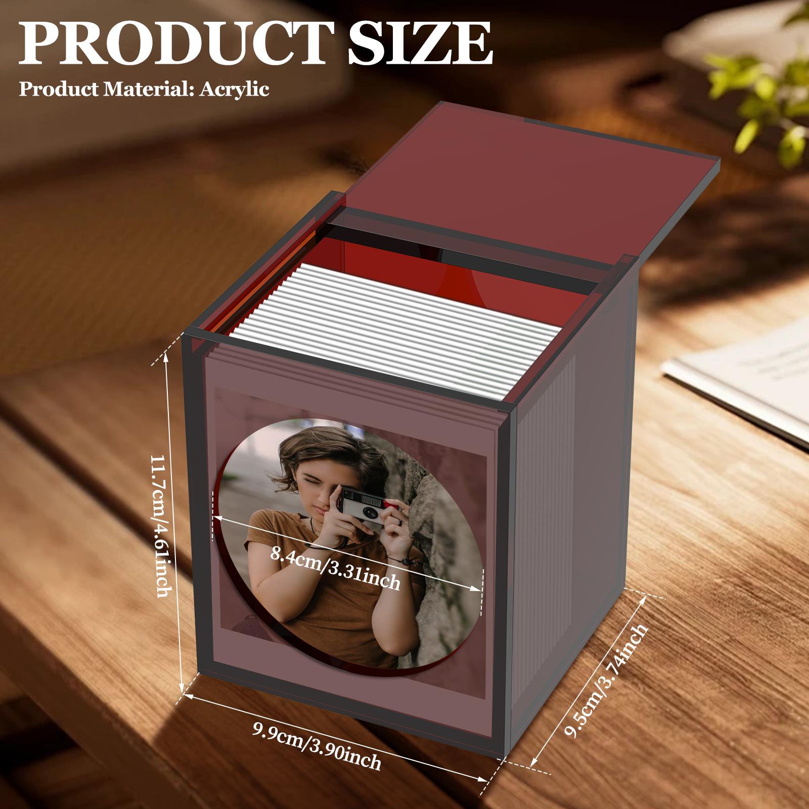 Photo Storage Box Amber Acrylic Sunproof Picture Holder with Magnetic Suction Sliding Cover Dust Photo Display Organizer Box
Photo Storage Box Amber Acrylic Sunproof Picture Holder with Magnetic Suction Sliding Cover Dust Photo Display Organizer Box
