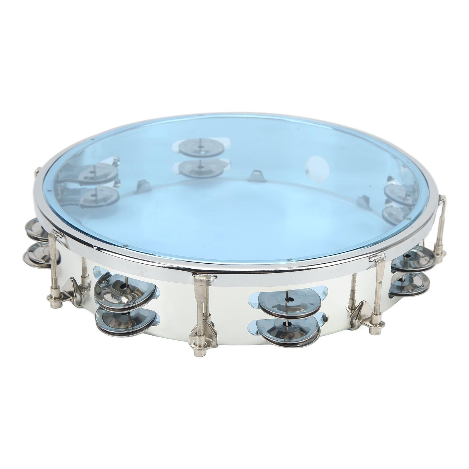 10in Hand Drum Adjustable Tone Double Row ABS Light Hand Bell Handheld Percussion Blue
10in Hand Drum Adjustable Tone Double Row ABS Light Hand Bell Handheld Percussion Blue