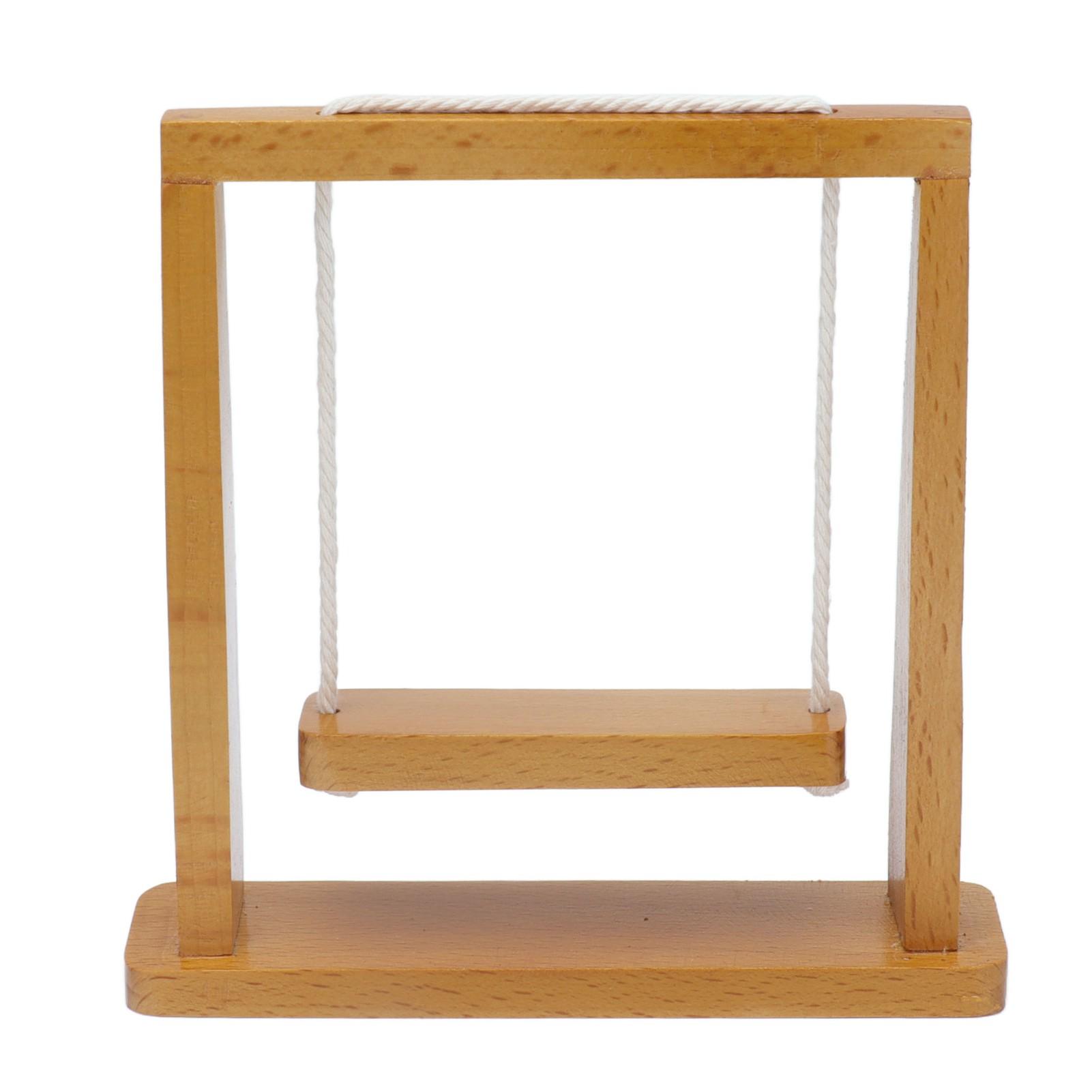 Mini Wooden Swing 1:12 Miniature Scene Furniture Model Dollhouse Accessory for Above 3 Years Old
Mini Wooden Swing 1:12 Miniature Scene Furniture Model Dollhouse Accessory for Above 3 Years Old