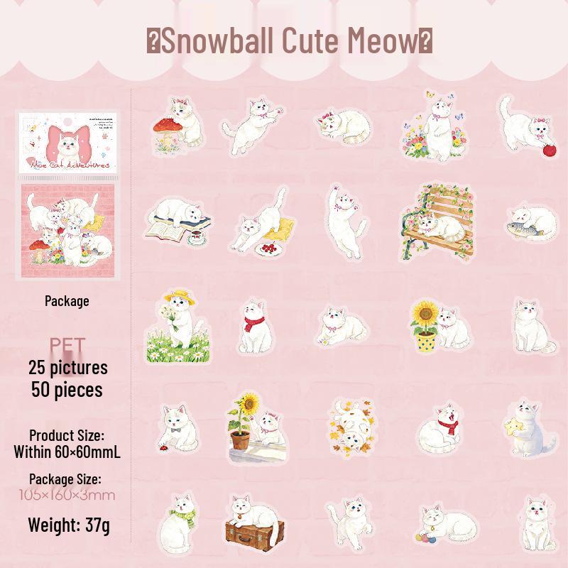 Cat Adventure Series: Cute Ketchup Girl Pet Sticker Pack - 4 Types of Journal Decorations
Cat Adventure Series: Cute Ketchup Girl Pet Sticker Pack - 4 Types of Journal Decorations