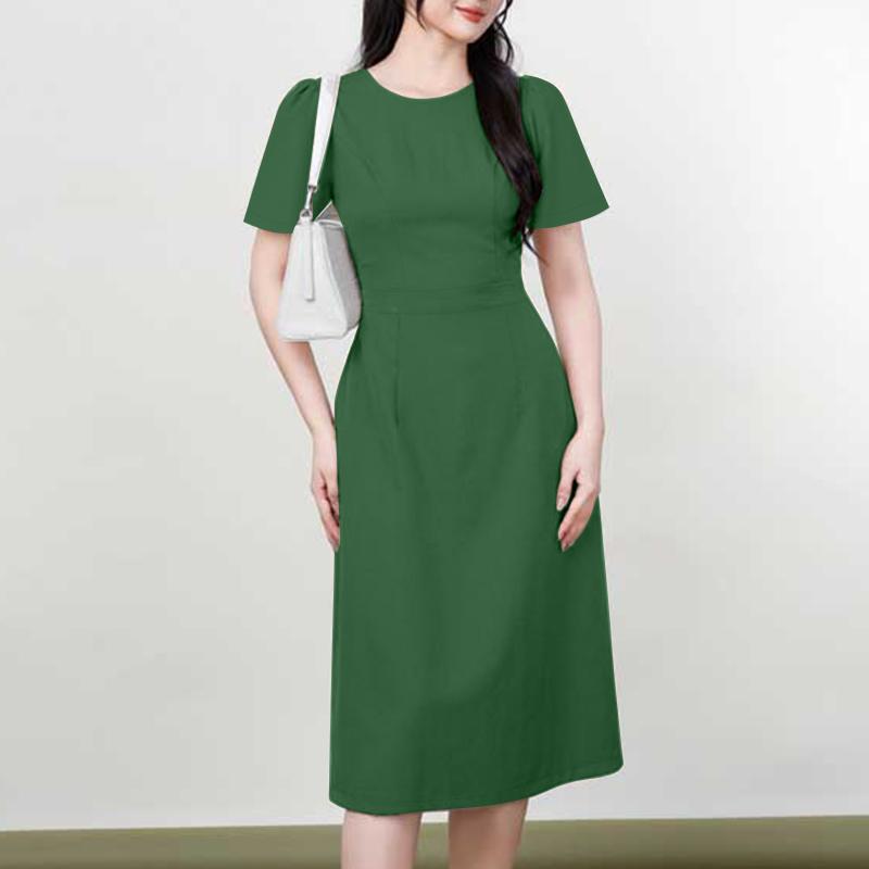 ZANZEA Женское повседневное летнее платье с круглым вырезом и коротким рукавом 3XL зелёный
ZANZEA Женское повседневное летнее платье с круглым вырезом и коротким рукавом 3XL зелёный